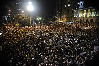 Manifestantes saíram em passeata da Avenida Rio Branco até a Cinelândia. De lá, um grupo foi para a Assembleia do Rio de Janeiro - Tomaz Silva/ABr (Agência Brasil)